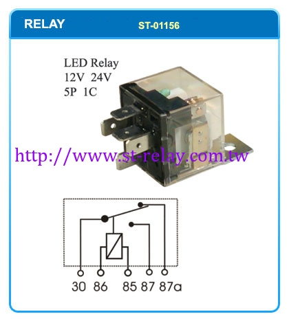 LED Relay  12V 24V  5P 1C