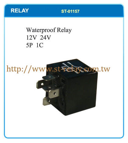 Waterproof Relay  12V 24V  5P 1C